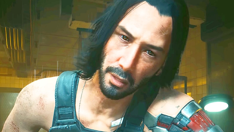 Johnny (Keanu Reeves) has some advice for V in Cyberpunk 2077 (2020), CD Projekt Red