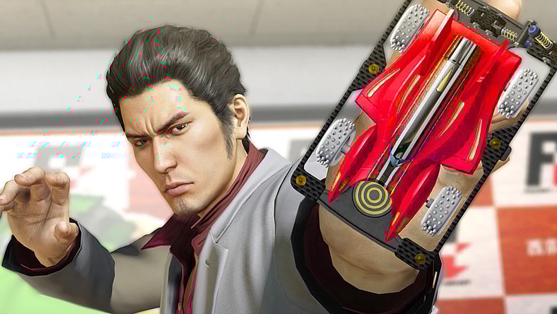 Kiryu (Takaya Kuroda) hits the stock car circuit in Yakuza Kiwami (2017), SEGA