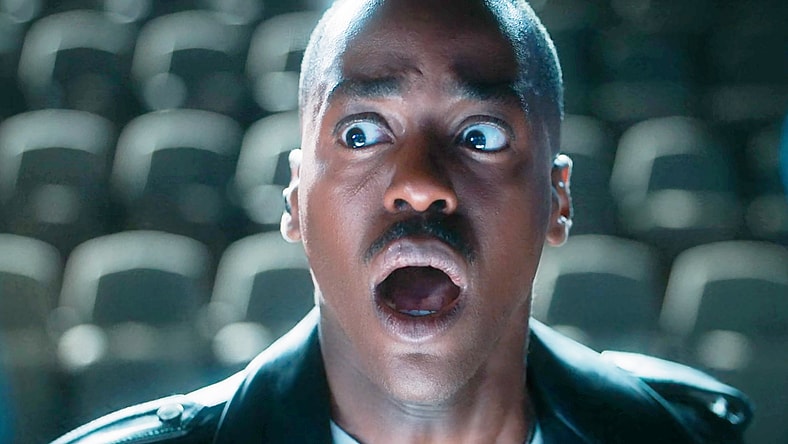 The Doctor (Ncuti Gatwa) realizes the truth behind Harriet Arbinger's (Genesis Lynea) in Doctor Who Series 14 Episode 7 "The Legend of Ruby Sunday" (2024), BBC