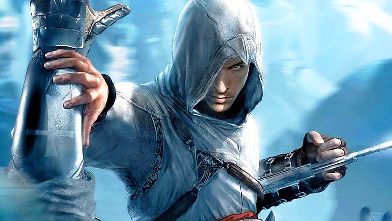 Altaïr (Philip Shahbaz) defends himself against a Templar in Assassin's Creed (2007), Ubisoft