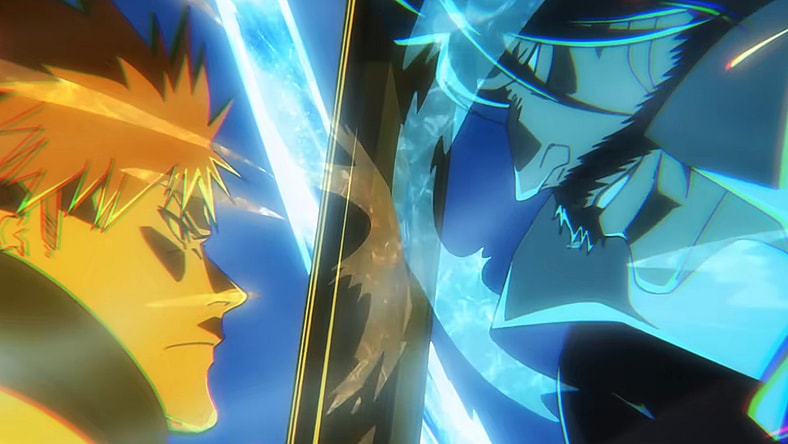 Ichigo Kurosaki (Masakazu Morita) clashes with Yhwach (Takayuki Sugo) in Bleach: Thousand-Year Blood War Part 3 - The Conflict (2024), Pierrot