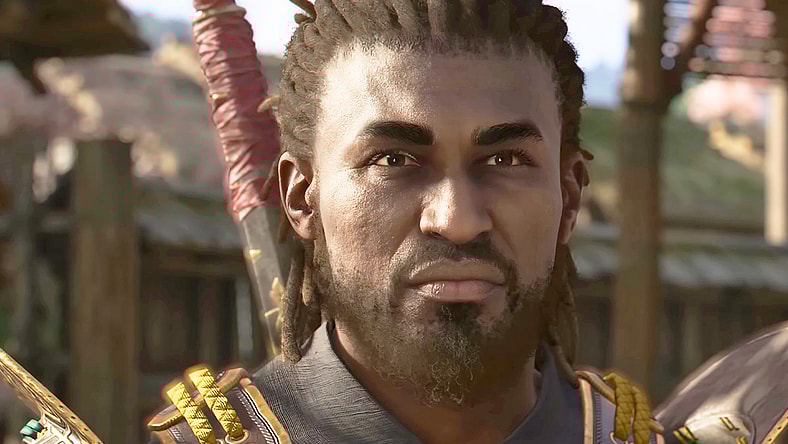 Yasuke (TBA) steels himself to save a local village from some bandits in Assassin's Creed Shadows (2024), Ubisoft