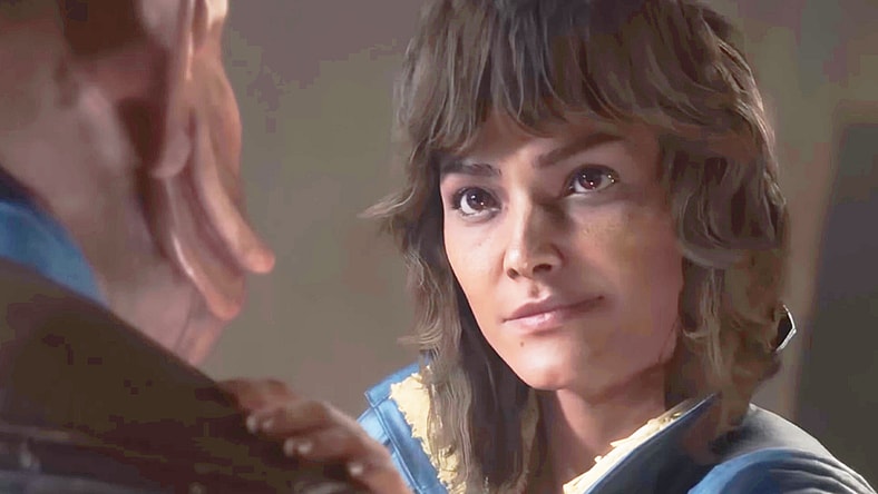 Kay Vess (Humberly González) is ready to swindle her next mark in Star Wars Outlaws (2024), Ubisoft