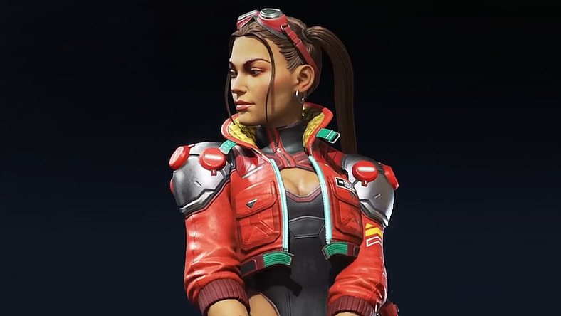 Loba (Fryda Wolff) in her Battle Pass "Cherry Bomb" skin in Apex Legends (2019), Electronic Arts