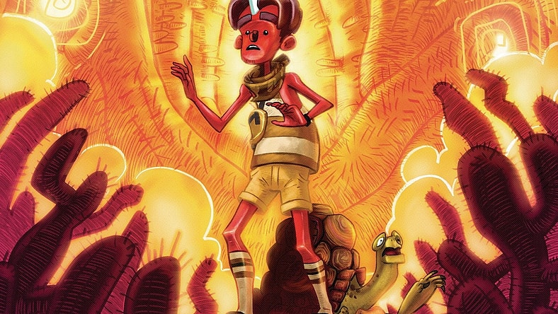 The official poster for the animated film Sunburnt Unicorn (2024, NMS Releasing.