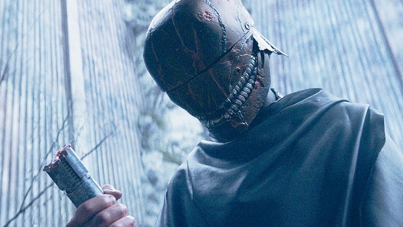 Qimir's (Manny Jacinto) lightsaber is destroyed by Master Sol (Lee Jung-jae) in The Acolyte Season 1 Episode 8 "The Acolyte" (2024), Disney