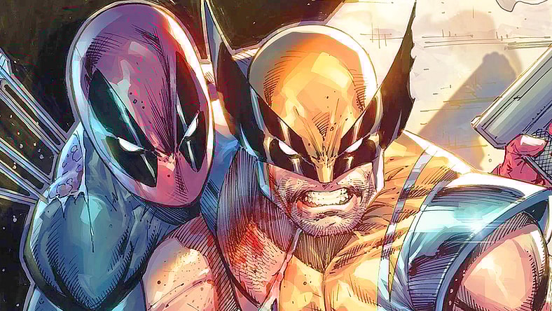 Wolverine offers a shoulder to Deadpool on Rob Liefeld and Bryan Valenza's Deadpool 30th Anniversary variant cover to X-Men Legends Vol. 1 #4 "Tools!" (2021), Marvel Comics