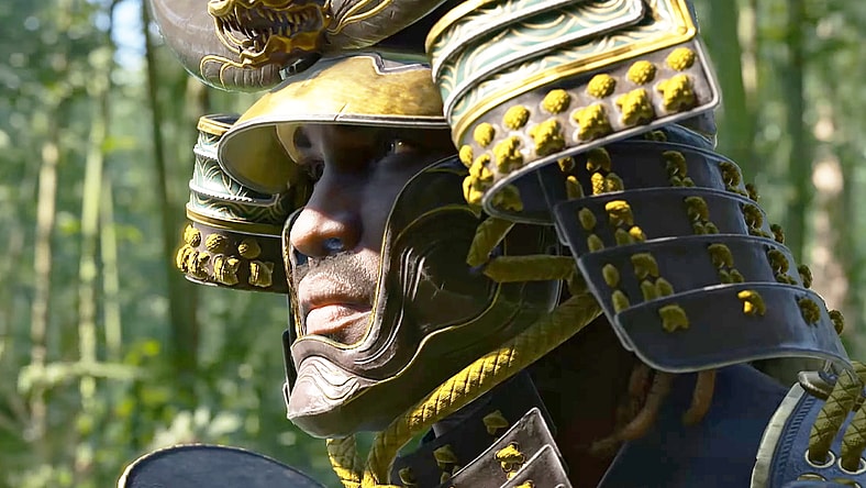 Yasuke (TBA) rides his horse through the Japanese countryside in Assassin's Creed Shadows (2024), Ubisoft