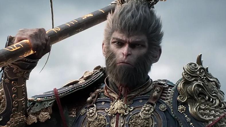 The Monkey King (TBA) readies his Ruyi Jingu Bang in Black Myth: Wukong (2024), Game Science