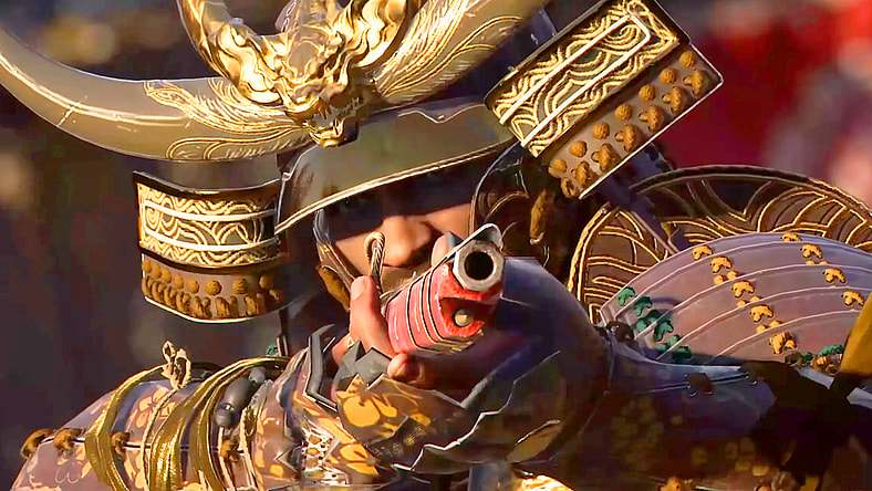 Yasuke (Tongayi Chirisa) draws his rifle in Assassin's Creed Shadows (2024), Ubisoft