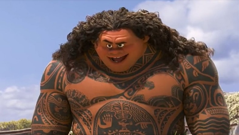 Maui singing in Moana-Disney Animated Studios-2016