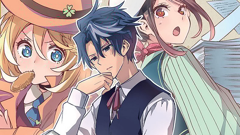 Great Detective Syd Craft, Inspector Soufflé Flamberry and Syd's Assistant Elio are ready for work on Taishi Tsutsui's cover page to Syd Craft: Final Reasoning Chapter 2 "The Great Detective & Secret Romance" (2024), Shueisha