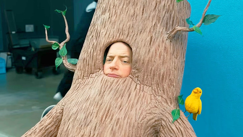 Phillip Vandarploeug (Brendan Fraser) contemplates his acting career in Rental Family (2025), Searchlight Pictures