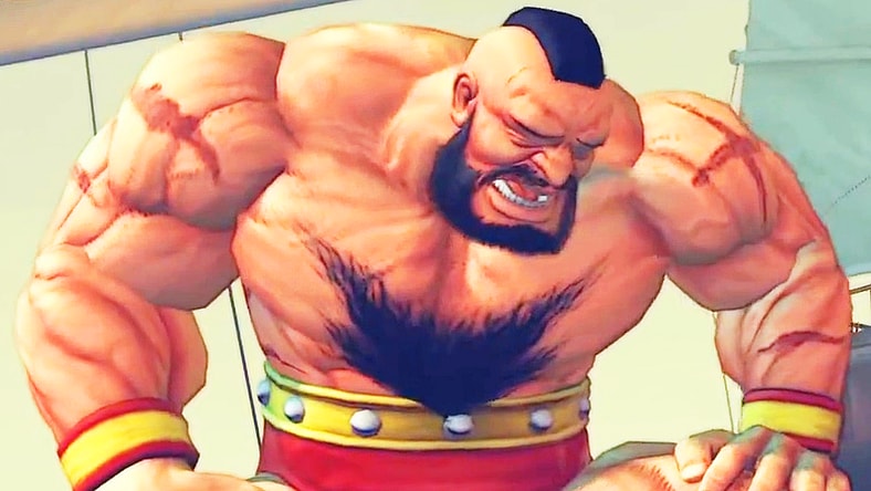 Zangief (Kenta Miyake) meets his match in Ultra Street Fighter IV (2009), Capcom