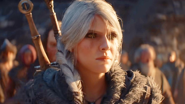 Ciri (Ciara Berkeley) attempts to calm an emotional crowd in The Witcher 4 (TBA), CD Projekt Red
