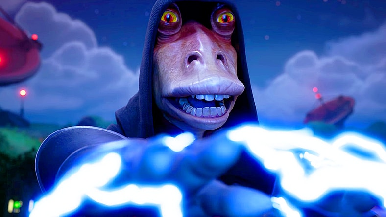 Darth Jar Jar (TBA) uses Force Lightning in Fortnite (2017), Epic Games