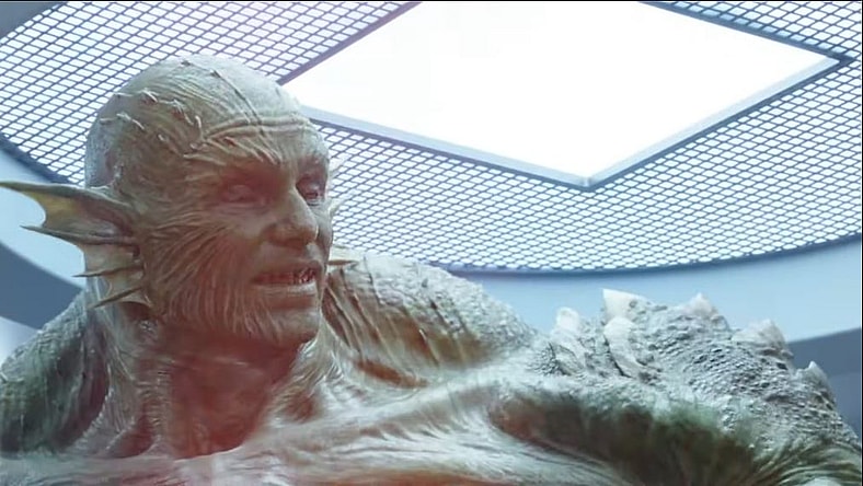 Emil Blonsky (Tim Roth) voluntarily transforms into Abomination to reassure the parole board in She-Hulk: Attorney at Law Season 01 Episode 3, 2022, Marvel Entertainment