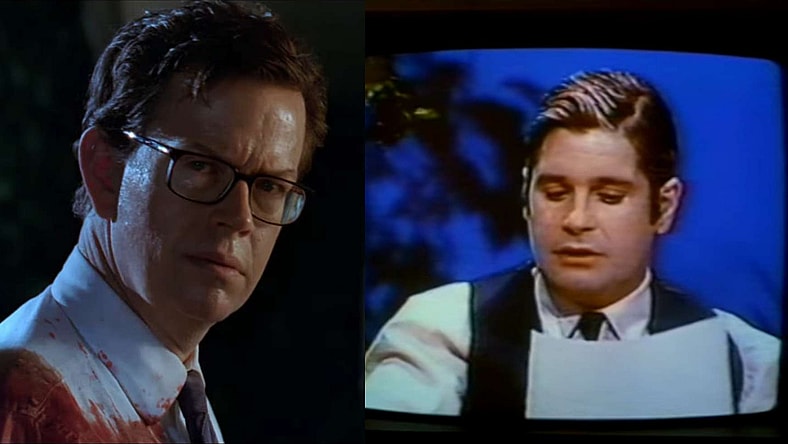 Dylan Baker gives his neighbor the long side-eye in Trick 'r Treat (2007) Warner Bros. Pictures / Ozzy Osbourne is televangelist who hates Metal music in Trick or Treat (1986) De Laurentiis Entertainment Group