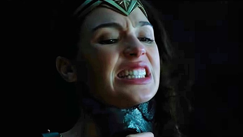 Diana (Gal Gadot) doesn't share Ares's (David Thewlis) kink in Wonder Woman (2017), Warner Bros. Pictures