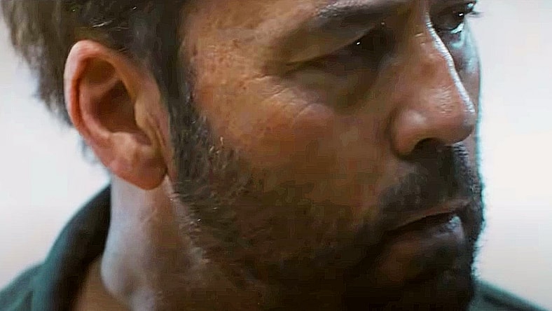 Jeremy Piven gives his full attention in Primitive War (2025), Sparke Films