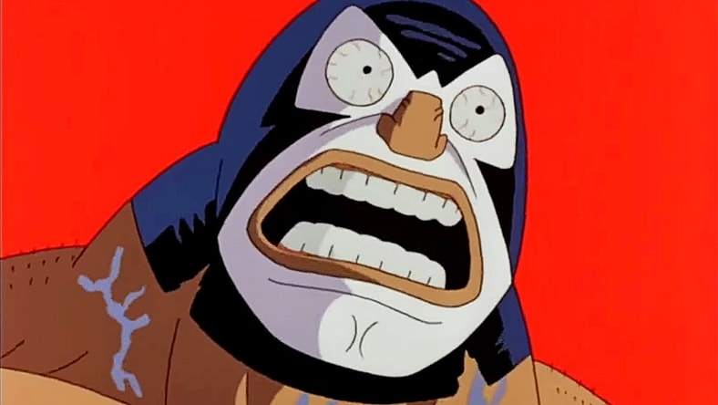 Bane (Henry Silva) gets too much of a bad thing in Batman: The Animated Series Season 2 Episode 10 "Bane" (1994), Warner Bros. Animation