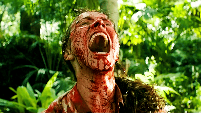 Linda Liddle (Rachel McAdams) screams bloody murder in Send Help (2026), 20th Century Studios