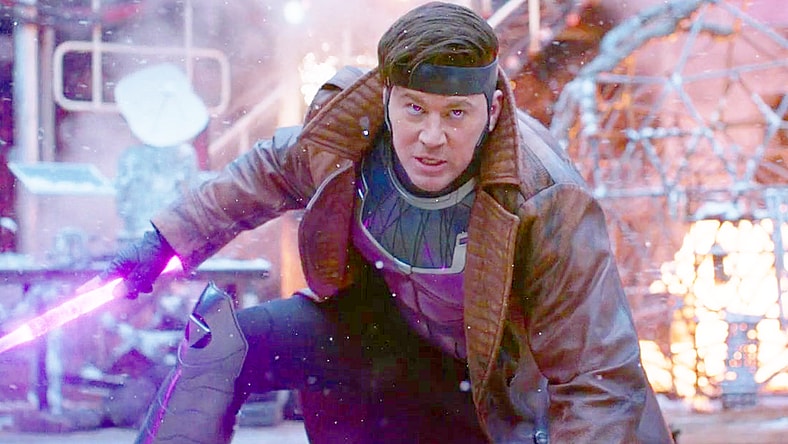 Gambit (Channing Tatum) makes quick work of the Void's more criminal residents in Deadpool & Wolverine (2024), Marvel Entertainment