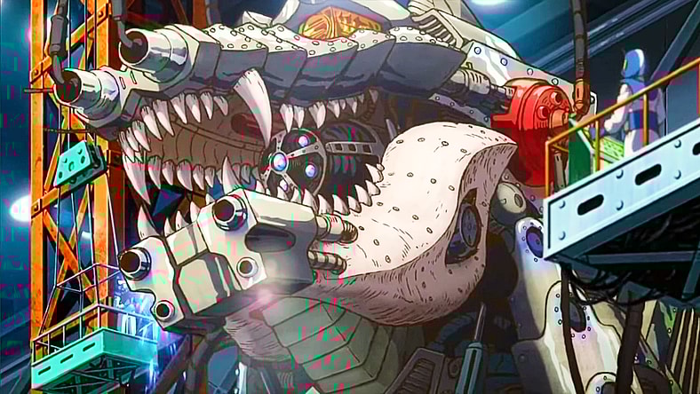 Mechagodzilla is ready for launch in Godzilla Singular Point Season 1 Episode 13 "Together / The Two of the Beginning" (2021), Netflix