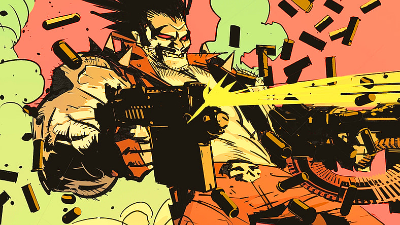 Lobo brings out the literal big guns in a last-ditch play for the Heart of Apokolips in DC K.O.: Wonder Woman vs. Lobo Vol. 1 #1 (2026), DC. Words by Joëlle Jone, art by Jason Howard, Cary Nord, Daniel Bayliss, Tamra Bonvillain, and Clayton Cowles.