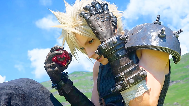 Cloud Strife (Takahiro Sakurai) feels the first pangs of reunion in Final Fantasy VII Rebirth (2024), Square Enix