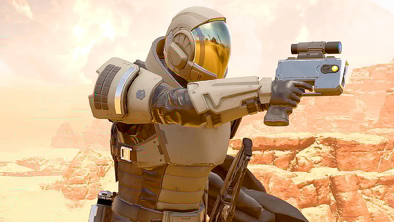 A Helldiver calls in an orbital drop in Helldivers 2 (2024), Sony Interactive Entertainment