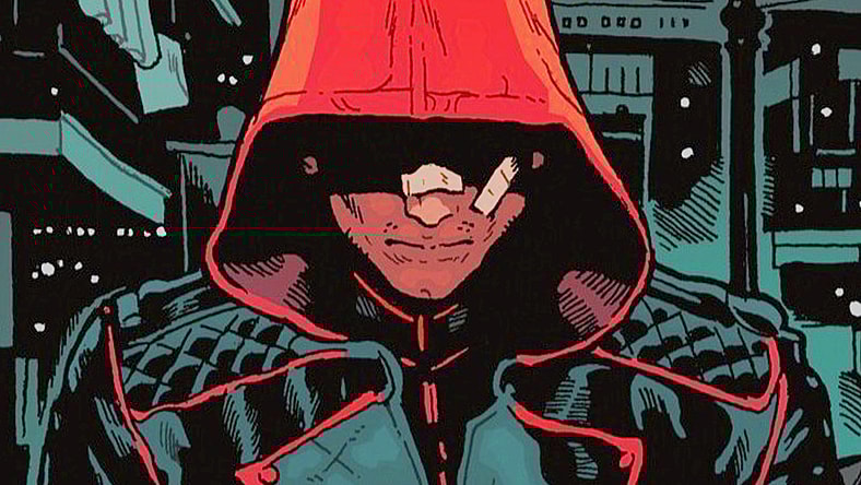 Jason Todd hits the streets of New Angelique in Red Hood Vol. 2 #1 (2025), DC. Words by Gretchen Felker-Martin, art by Jeff Spokes.