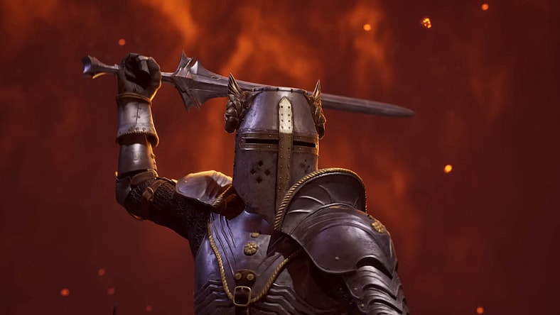 The Hero of Kvatch standing before the gates of Oblivion in The Elder Scrolls IV: Oblivion Remasterd (2025), Bethesda Softworks.