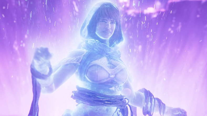 Scarlet (TBA) is dragged into oblivion courtesy of Mara (TBA) in Highguard (2026), Wildlight Entertainment