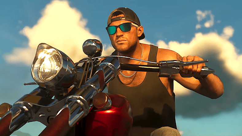 Jason (TBA) rides off into the sunset in Grand Theft Auto VI (2026), Rockstar Games