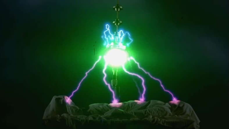 The creation gets zapped to life in Frankenhooker (1990), Shapiro-Glickenhaus Entertainment   