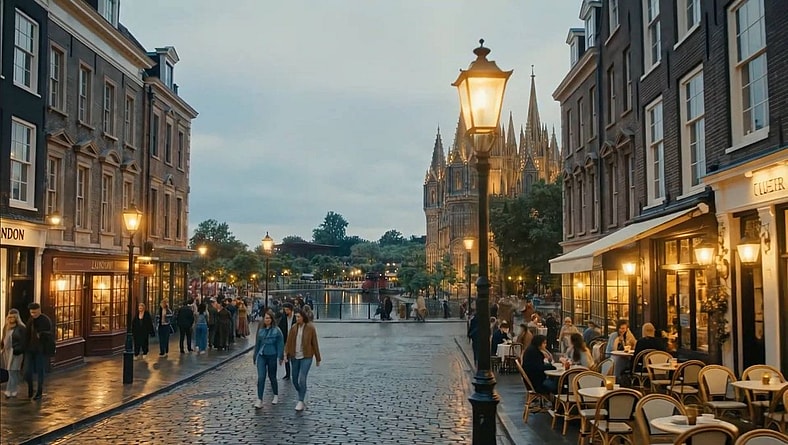 There's no need for the 20 minute commute from Bucharest to London when Dracula Land has AI Victorian London on standby in Dracula Land Theme Park | Six Lands of Adventure Awaken via Dracula Land on YouTube