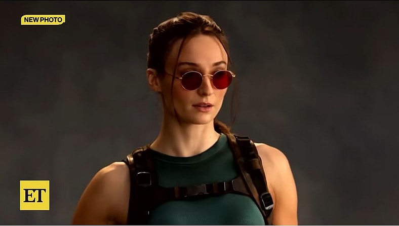 First-look image of Lara Croft (Sophie Turner) in Tomb Raider Live-Action series, TBA, Prime Video