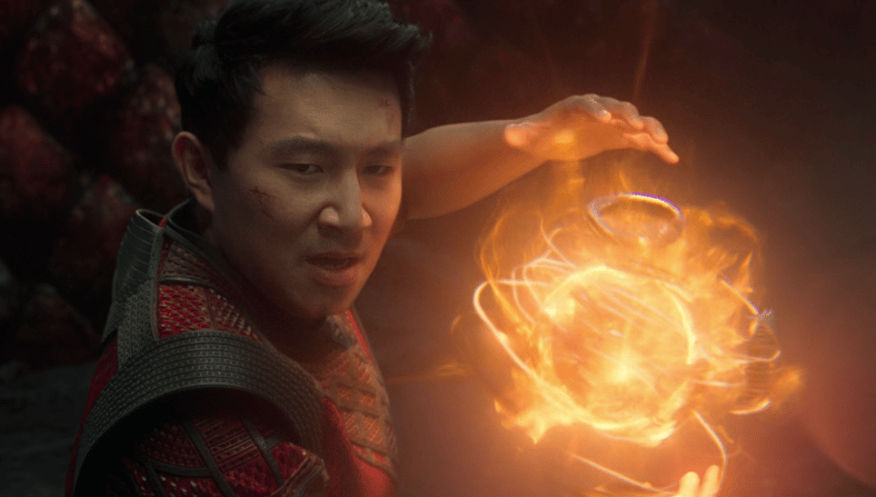 Shang-Chi (Simu Liu) wields the Marvel Cinematic Universe's version of the Ten Rings in Shang-Chi and the Legend of the Ten Rings (2021), Marvel Entertainment via Blu-ray