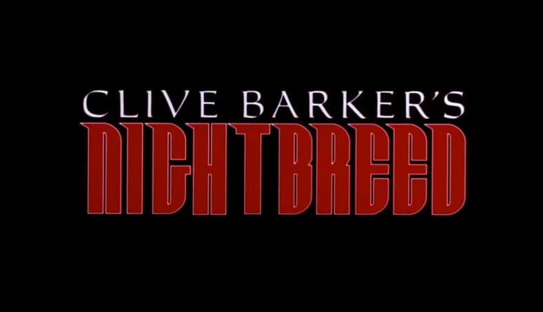 Presenting the title card for Clive Barker presentation Clive Barker's Nightbreed (1990), 20th Century Fox