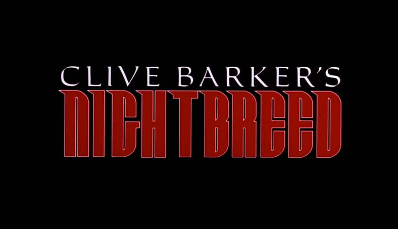 Presenting the title card for Clive Barker presentation Clive Barker's Nightbreed (1990), 20th Century Fox