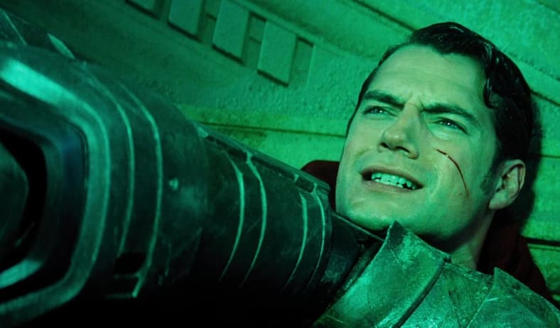 Superman (Henry Cavill) begs Batman (Ben Affleck) to save his mother (Diane Lane) in Batman v