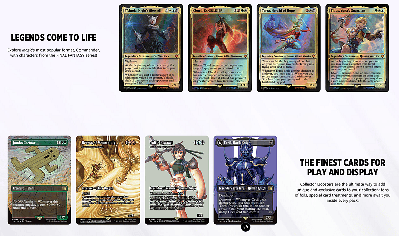 Four Pre-Con Commanders and alternate art prints in Magic: The Gathering - Final Fantasy (2025)