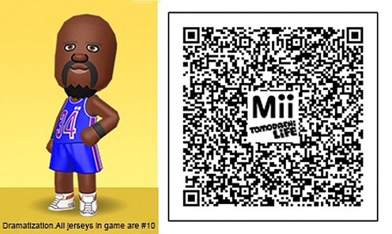 The official Shaquille O'Neal Mii, as made for Tomodachi Life (2013), Nintendo