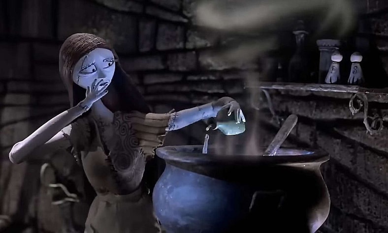 Sally (voiced by O'Hara) never skimps with the Deadly Night Shade in Tim Burton's The Nightmare Before Christmas (1993),  Buena Vista Pictures Distribution