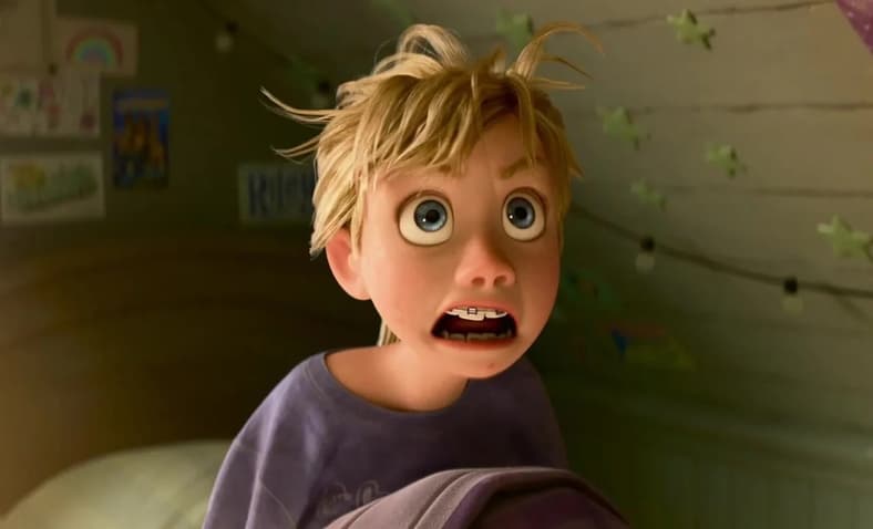 Riley (Kensington Tallman) officially hits puberty in Inside Out 2 (2024), Disney/Pixar