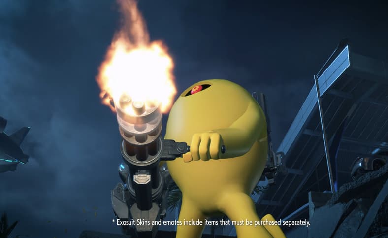The Yellow Devil lets loose hell in Exoprimal (2023), Capcom
