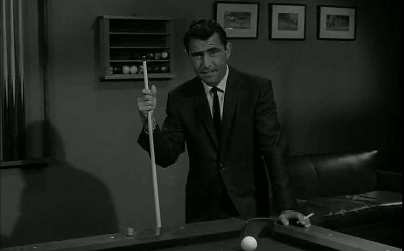 Rod Serling intro from The Twilight Zone episode "Pool Shark", CBS