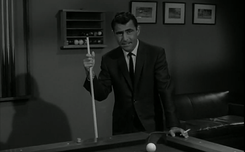 Rod Serling intro from The Twilight Zone episode "Pool Shark", CBS