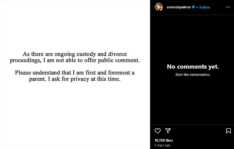 Amanda Palmer responds to the latest allegations against her husband Neil Gaiman.